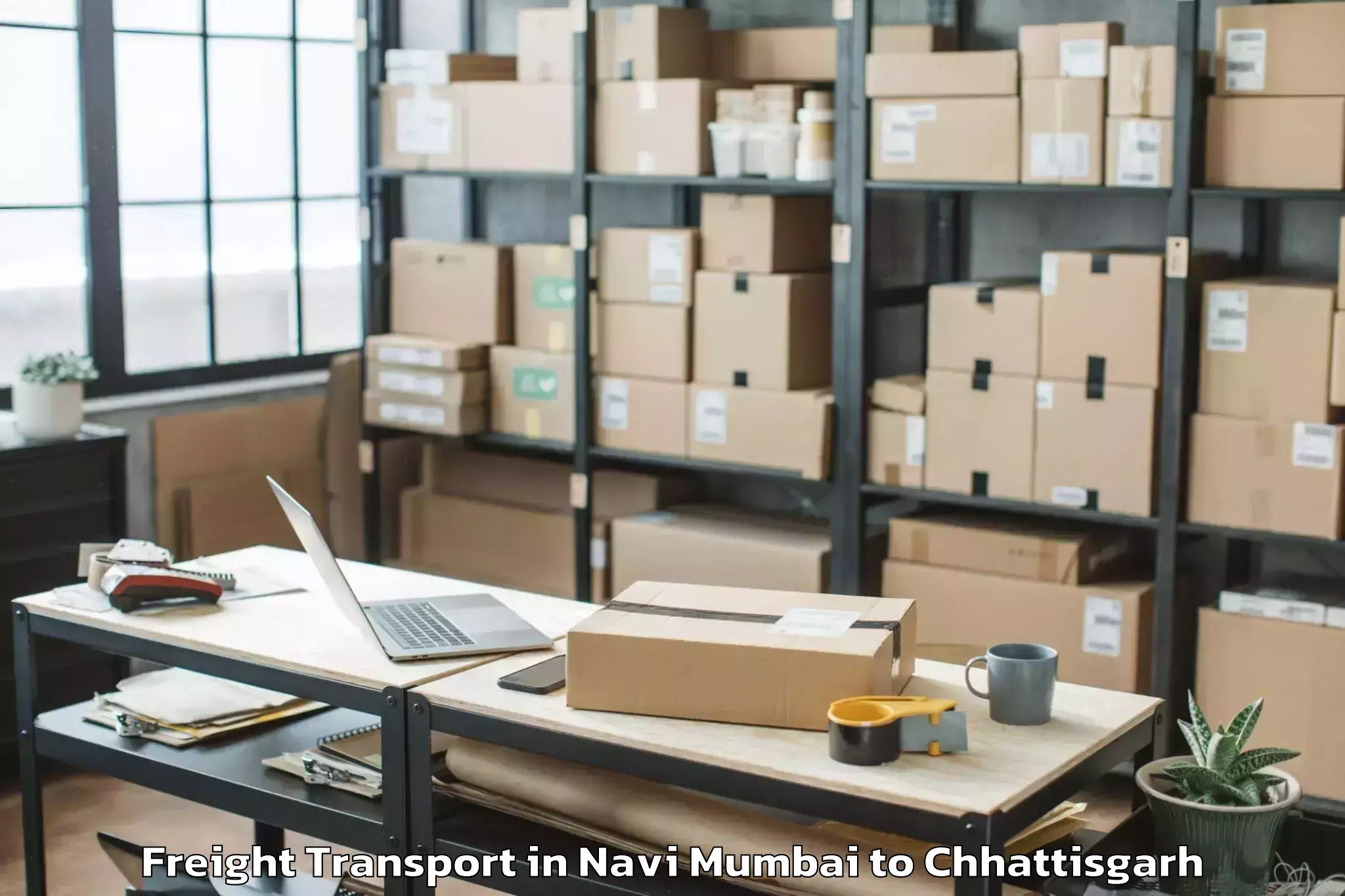 Professional Navi Mumbai to Pharsabahar Freight Transport